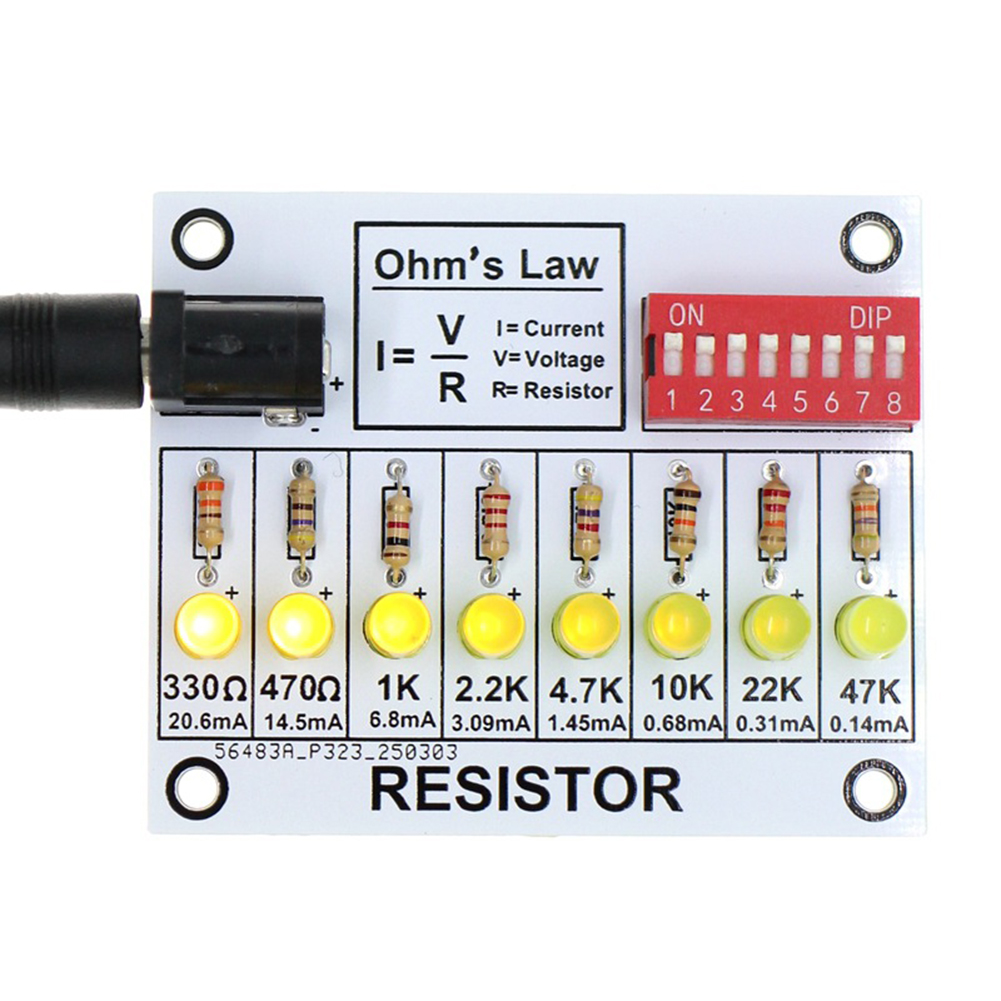 Diy Electronics Learning Kit - ชุดฝึกหัดการบัดกรีตามกฎของโอห์ม ชุดวงจรอิเล็กทรอนิกส์ DIY บอร์ดเรียนรู้เรื่องตัวต้านทาน บอร์ดฝึกอบรมอุปกรณ์อิเล็กทรอนิกส์