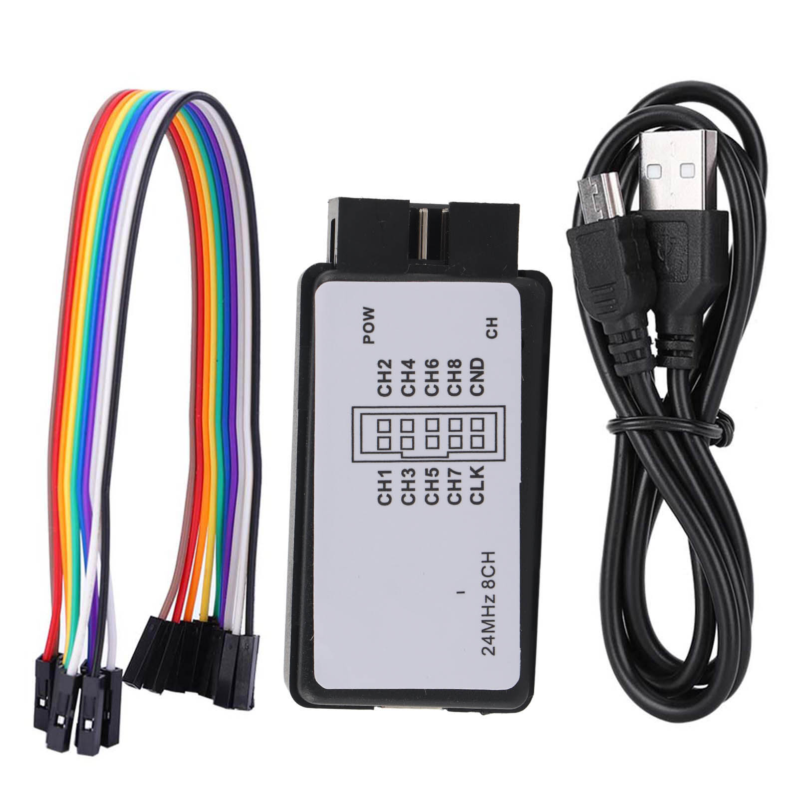 Logic Analyzer Usb - เครื่องวิเคราะห์ลอจิก 24MHz ชุดอุปกรณ์เครื่องวิเคราะห์ลอจิก USB ขนาดเล็กพกพา 8