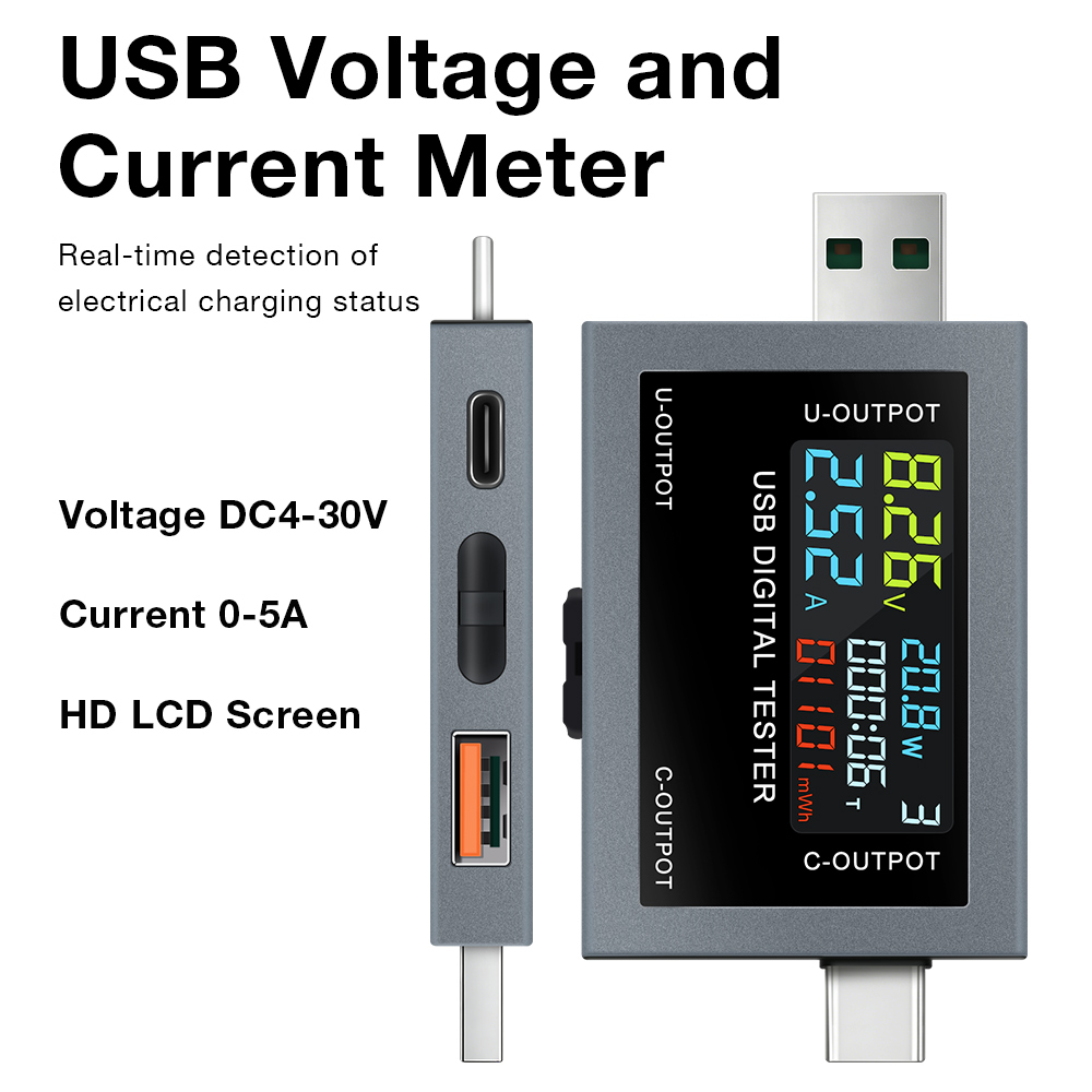 Logic Analyzer Usb - USB Type-C เครื่องทดสอบการชาร์จ DC 4.5-50V 0-8A