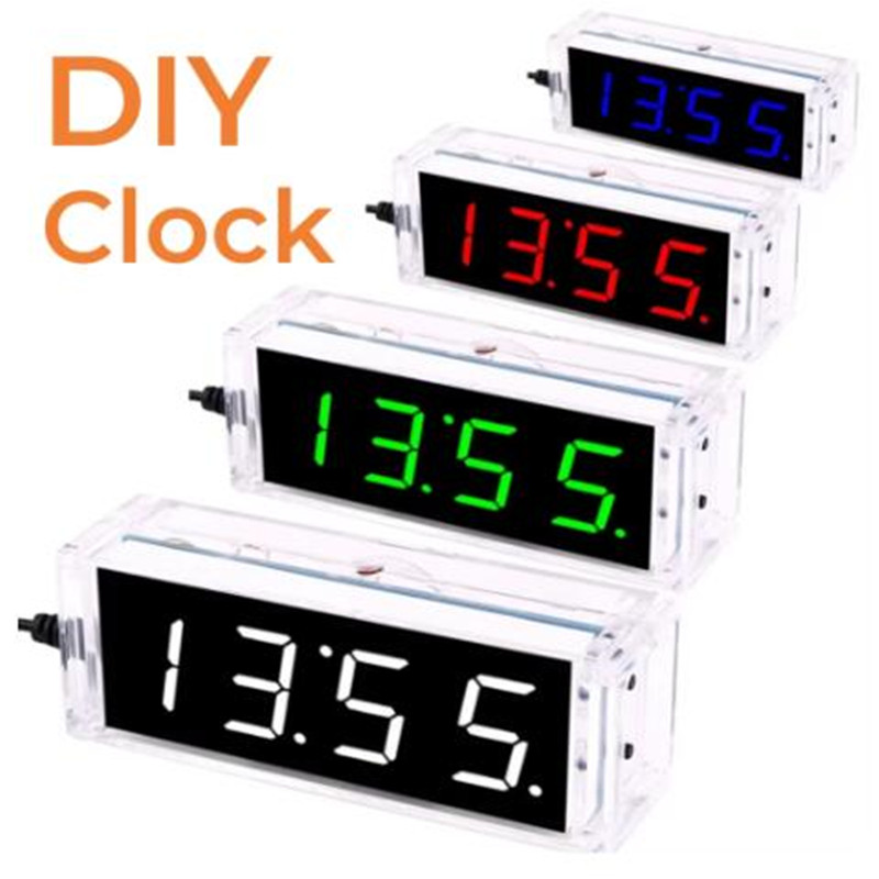 Diy Electronics Learning Kit - DIY นาฬิกาดิจิตอลชุดจอแสดงผลวันที่สัปดาห์อุณหภูมินาฬิกาปลุก DS1302 การประสาน โครงการการเรียนรู้การปฏิบัติบัดกรี Diy