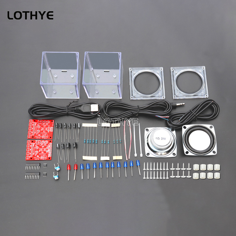 Diy Audio Electronics Kit - ชุดอุปกรณ์อิเล็กทรอนิกส์ DIY ชุดทำลำโพงขนาดเล็ก 2 ช่อง ชิ้นส่วนเสียงขนาดเล็ก