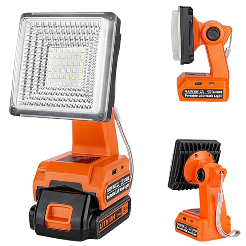 Black+Decker Tool Cordless - โคมไฟเครื่องมือ LED 4นิ้วสำหรับแบล็ค & เด็คเกอร์20โวลต์ Li-ion