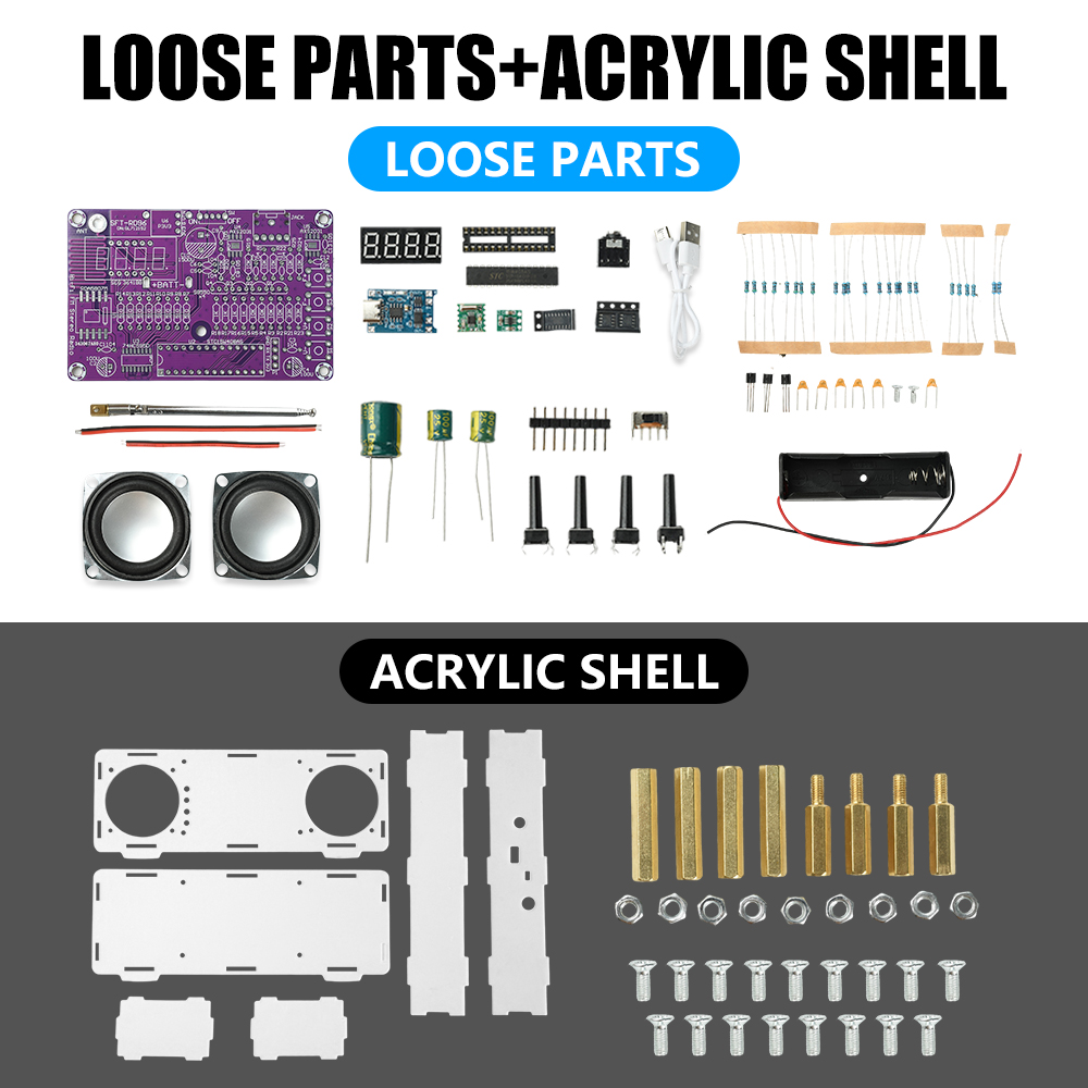 DIY ชุดอุปกรณ์วิทยุ FM 87.5MHz - Diy Electronics Learning Kit บทวิจารณ์และราคา
