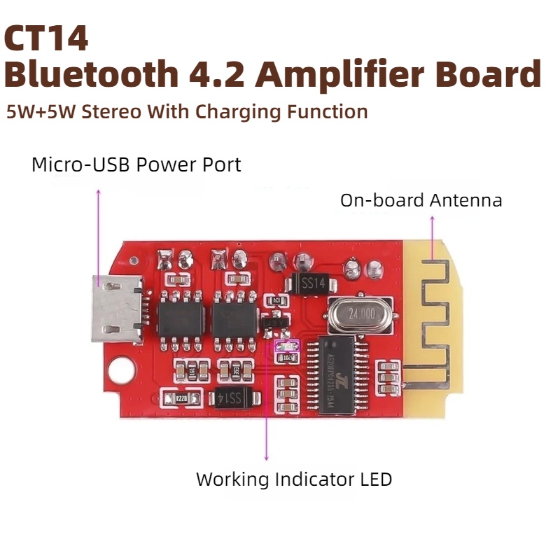 แผงขยายเสียงสเตอริโอ CT14 Mini - Diy Audio Electronics Kit บทวิจารณ์และราคา