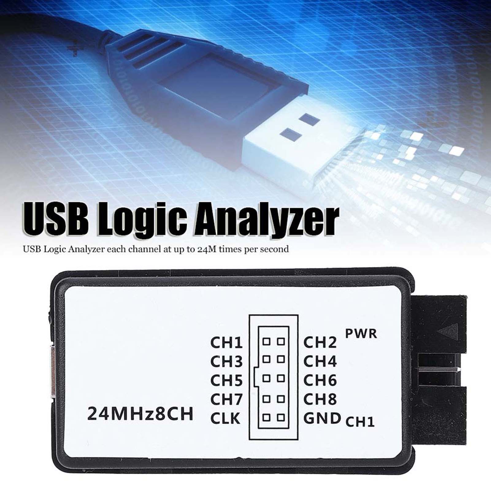 เครื่องวิเคราะห์ลอจิก 24MHz ชุ - Logic Analyzer Usb บทวิจารณ์และราคา