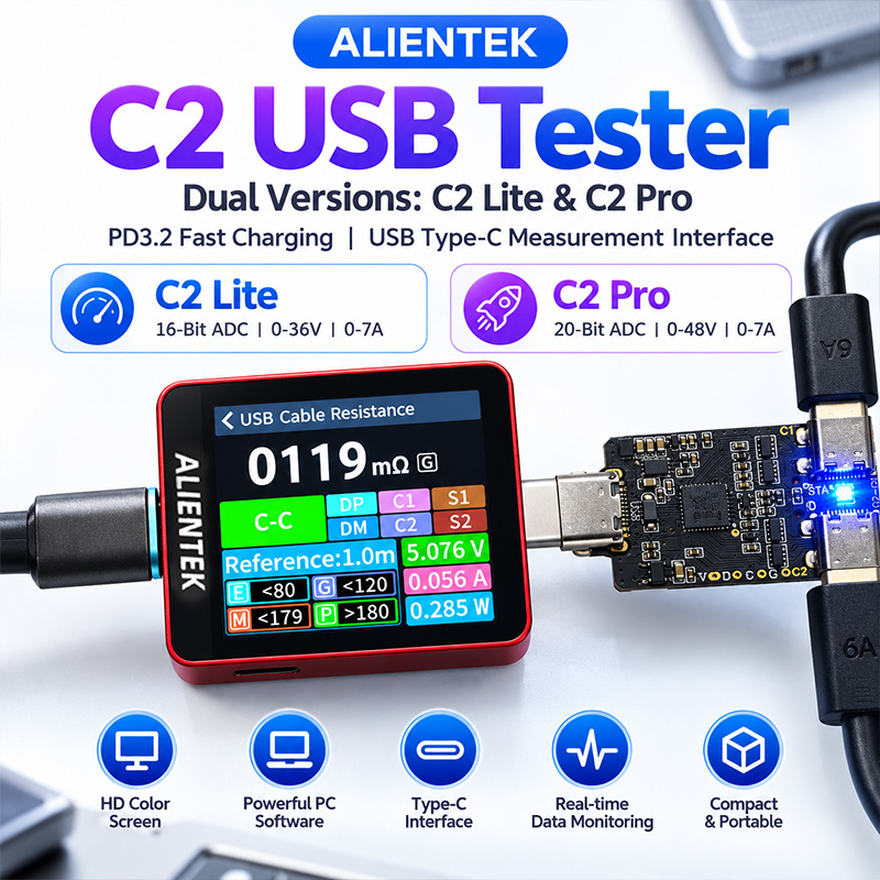 เครื่องทดสอบหน้าจอสี ALIENTEK  - Logic Analyzer Usb บทวิจารณ์และราคา
