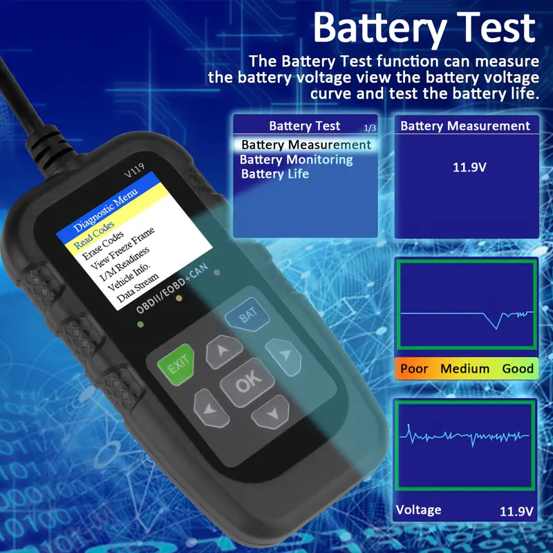 เครื่องอ่านโค้ด OBD2 รุ่น V119 - Logic Analyzer Usb บทวิจารณ์และราคา